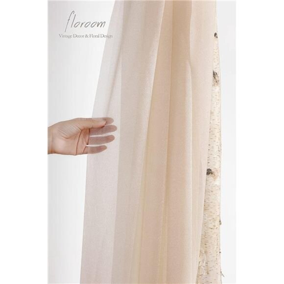 Wedding Arch Draping Fabric 3 Panels 20Ft Chiffon Fabric Drapes Arbor Drapery - Picture 7 of 8